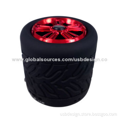 Wheels Bluetooth Portable Speaker with SD Card Slot, 3W Loudspeaker Output
